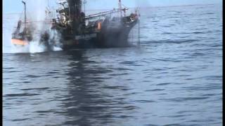 New Coast Guard Video Released of the Sinking of the Japanese fishing vessel RyouUn Maru [upl. by Enelec]