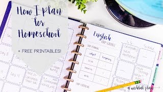 How I Plan for Homeschool  FREE PRINTABLES  A Wishful Plan [upl. by Gusba]