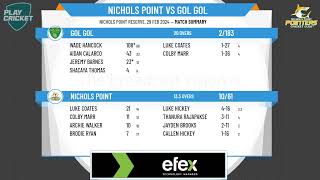 Sunraysia Cricket Association  Senior T20 Competition  GRAND FINAL  Nichols Point v Gol Gol [upl. by Hintze]