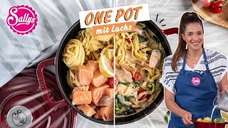 One Pot Lachsnudeln mit Spinat  Sallys Welt [upl. by Freedman]