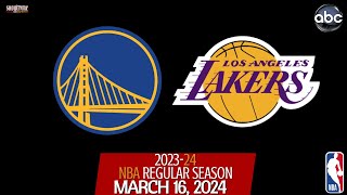 Golden State Warriors vs Los Angeles Lakers Live Stream PlayByPlay amp Scoreboard NBAonABC [upl. by Aret]