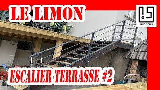 Comment fabriquer un escalier droit en métal pour terrasse extérieur en bois [upl. by Cooke]