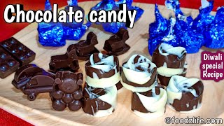 Friendship day Special Homemade chocolate candy  Molded Chocolate recipes Diwali sweets [upl. by Fanchan]