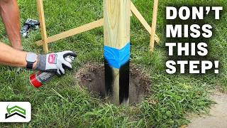 Best Method For Setting A Post  Fence Deck amp Mailbox [upl. by Pahl]