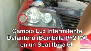 Cómo Cambiar las Bombillas de la Luz Intermitente Delantera de un Seat Ibiza 6L [upl. by Hairakcaz]