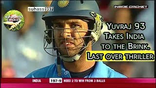 West Indies vs India Yuvraj 93 takes India to the brink of a famous win [upl. by Anigriv29]