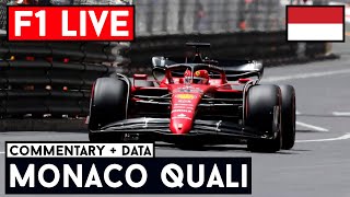 🔴F1 LIVE  Monaco GP QUALI  Commentary  Live Timing [upl. by Anirdna]