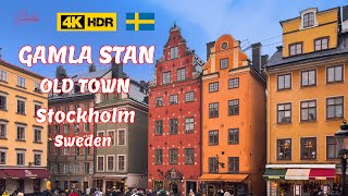 Stockholm Winter Walking Tour Gamla Stan Old Town Sweden HDR [upl. by Eanore]