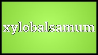 Xylobalsamum Meaning [upl. by Treblihp]