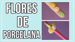 Como hacer flores de porcelana fría Paso a Paso  FLORES de cerámica SIN MOLDE [upl. by Arev]