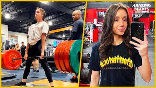 This female powerlifter impresses everyone at the gym [upl. by Flore]