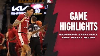 Highlights Arkansas Razorbacks Defeat Mizzou  RAZORBACK BASKETBALL [upl. by Onivla940]