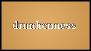 Drunkenness Meaning [upl. by Nosral]