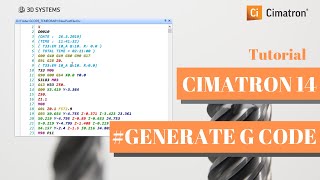 Cimatron Tutorial Generate G Code Output Di Cimatron 14 [upl. by Elbam]