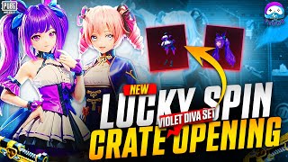 New Violet Diva Set Lucky Spin Crate Opening  Crocodile Outfit  Dreamy Lass Set Pubg Mobile EEGBB [upl. by Neveda337]