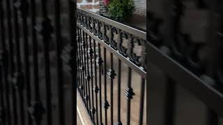 Wrought Iron Fence Painting Before and After Transition [upl. by Enyleve190]