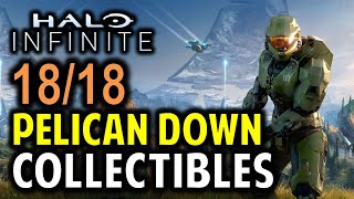 Pelican Down All Collectibles Audio Logs Spartan Core amp Propaganda Towers Location  Halo Infinite [upl. by Akcimat273]