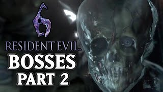 Resident Evil 6 PS3  All Bosses Compilation 22 [upl. by Nahrut896]