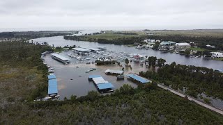 Flooding in Madisonville Louisiana from the far reaching effects of Tropical Storm Beta 92120 [upl. by Larimor442]