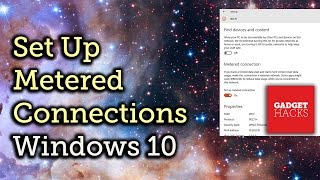 Combat Data Overage Fees on Windows 10 with Metered Connections HowTo [upl. by Varrian]