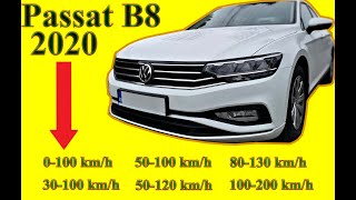 Passat B85 20 TDI 150HP 0100 kmh Acceleration DSG7  100200 kmh IDT Review [upl. by Lanny]