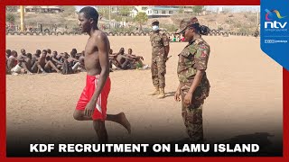 KDF recruitment ongoing at Kibaki Grounds in Lamu Island [upl. by Trant]