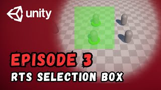 RTS Game Tutorial  Unity  Episode 3  RTS Selection Box [upl. by Yrelbmik]