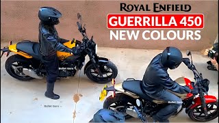 Exclusive  Royal Enfield Guerrilla 450 New Colours amp Details [upl. by Nnylannej610]