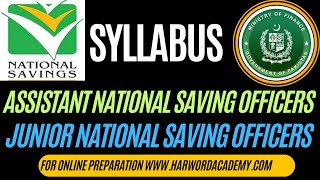 Syllabus amp Preparation Guidelines  Assistant amp Junior National Saving Officer [upl. by Salinas]