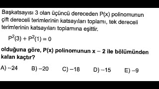 POLİNOMDA ELEYİCİ SORU TİPLERİ 3 TANE [upl. by Ecyrb]