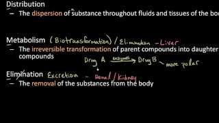 Pharmacokinetics for Students Absorption Distribution Metabolism and Elimination Lect 1 [upl. by Earized]