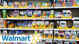 WALMART BACK TO SCHOOL SHOPPING SUPPLIES WALK THROUGH JUNE 2018 [upl. by Lokin]