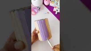 DIY cute pen holder idea🤩😍✨💜shorts [upl. by Sekofski]