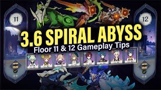 How to BEAT 36 SPIRAL ABYSS Floor 11 amp 12 Guide amp Tips w 4Star Teams  Genshin Impact 36 [upl. by Aggarwal]