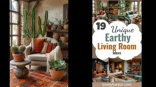 19 Unique Earthy Living Room Ideas for a Cozy Home Makeover [upl. by Arahset]