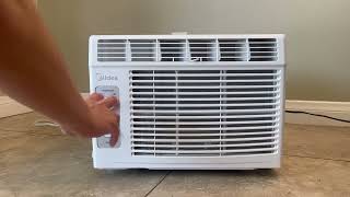 Midea 5000 BTU window AC How to take the filter out for cleaning [upl. by Yrnehnhoj]