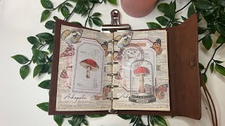 AMSR  mushrooms  vintage journal RELAXING NO talking mushrooms journalwithme [upl. by Roz]