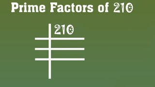 Prime Factors of 210  Prime Factorization [upl. by Margette]