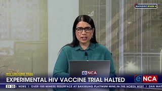 Experimental HIV vaccine trial halted [upl. by Hayashi938]