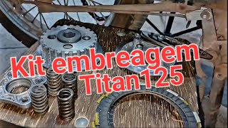 montagem do kit embreagem da titan125 pra iniciante com pouca experiência [upl. by Coussoule]