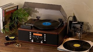 TEAC LPR550USB allinone turntablecassetteCD audio system review [upl. by Anan]