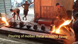 Visit to foundry casting factory  Cupola furnace for making Cast Iron CI foundry shop Tourhindi [upl. by Gnat647]