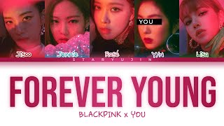 Karaoke BLACKPINK quotForever Youngquot 5 Members Ver Lyrics  You as a Member [upl. by Angy]