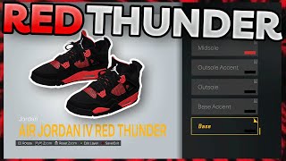 HOW TO MAKE Air Jordan 4 quotRed Thunderquot IN NBA 2K23 NBA 2K23 Shoe Creator [upl. by Eibba]