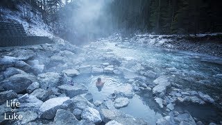 Winter Soak in Lussier Hot Springs [upl. by Nawtna]