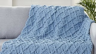 DIY How to Knit a Latice Blanket [upl. by Elletnwahs627]