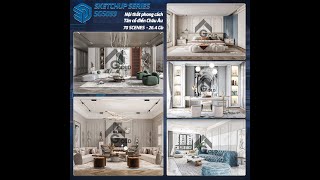 SGS059  EU NeoClassical Style Interior  Sketchup Library [upl. by Zaremski]