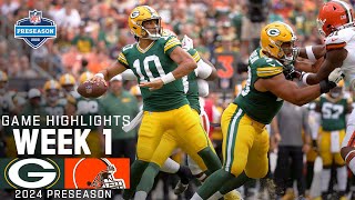 Green Bay Packers vs Cleveland Browns  2024 Preseason Week 1 Game Highlights [upl. by Etnaed]