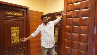 main doors  unique collections wooden doors  100 teakwood yummy vlogs [upl. by Ayanaj]