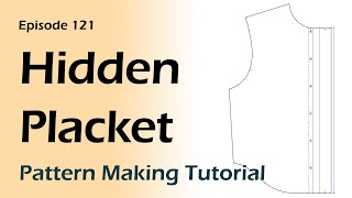 2 Ways of Hidden Placket Pattern Making Pattern Making Tutorial [upl. by Onibla]